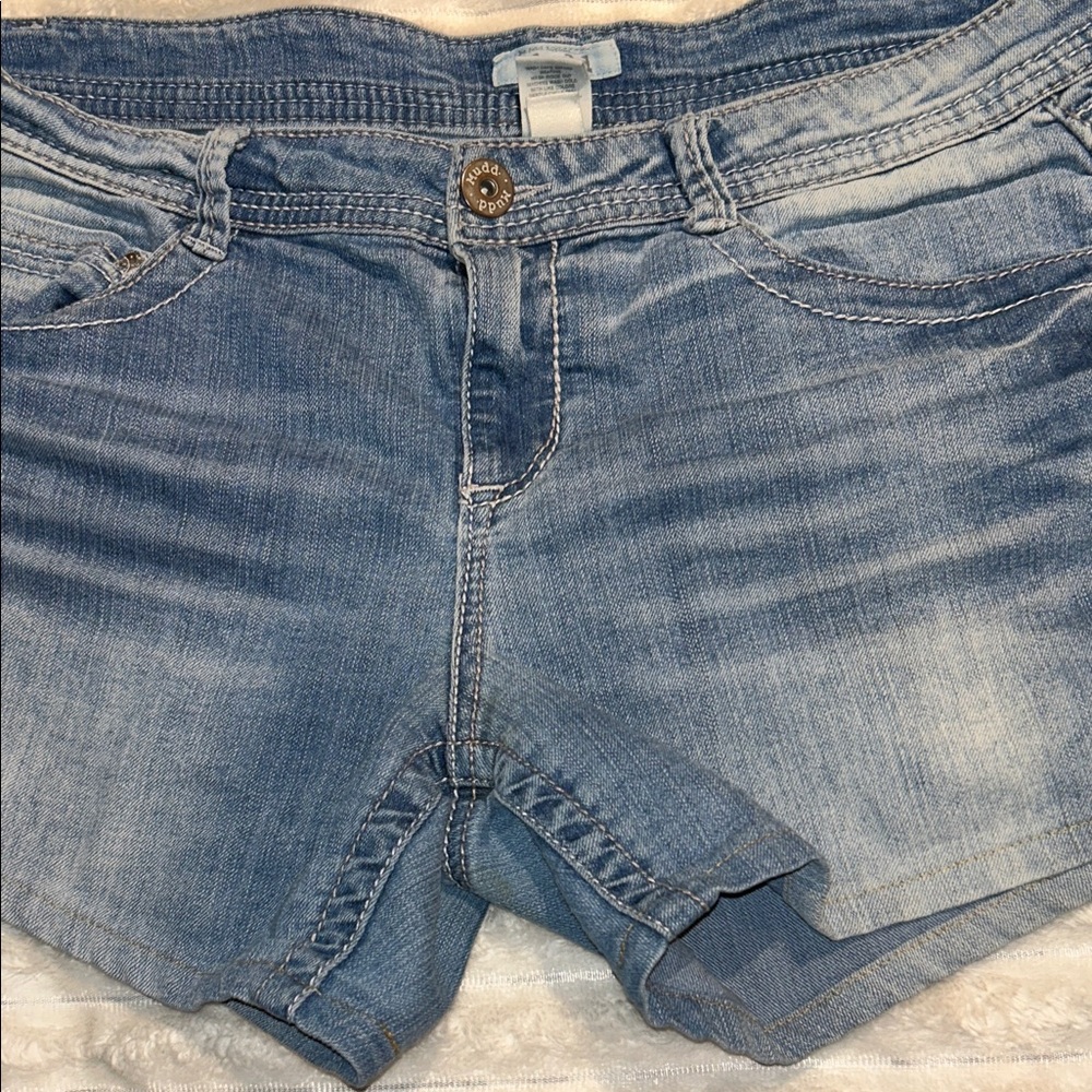 Mudd Women's Light Blue Jean Shorts